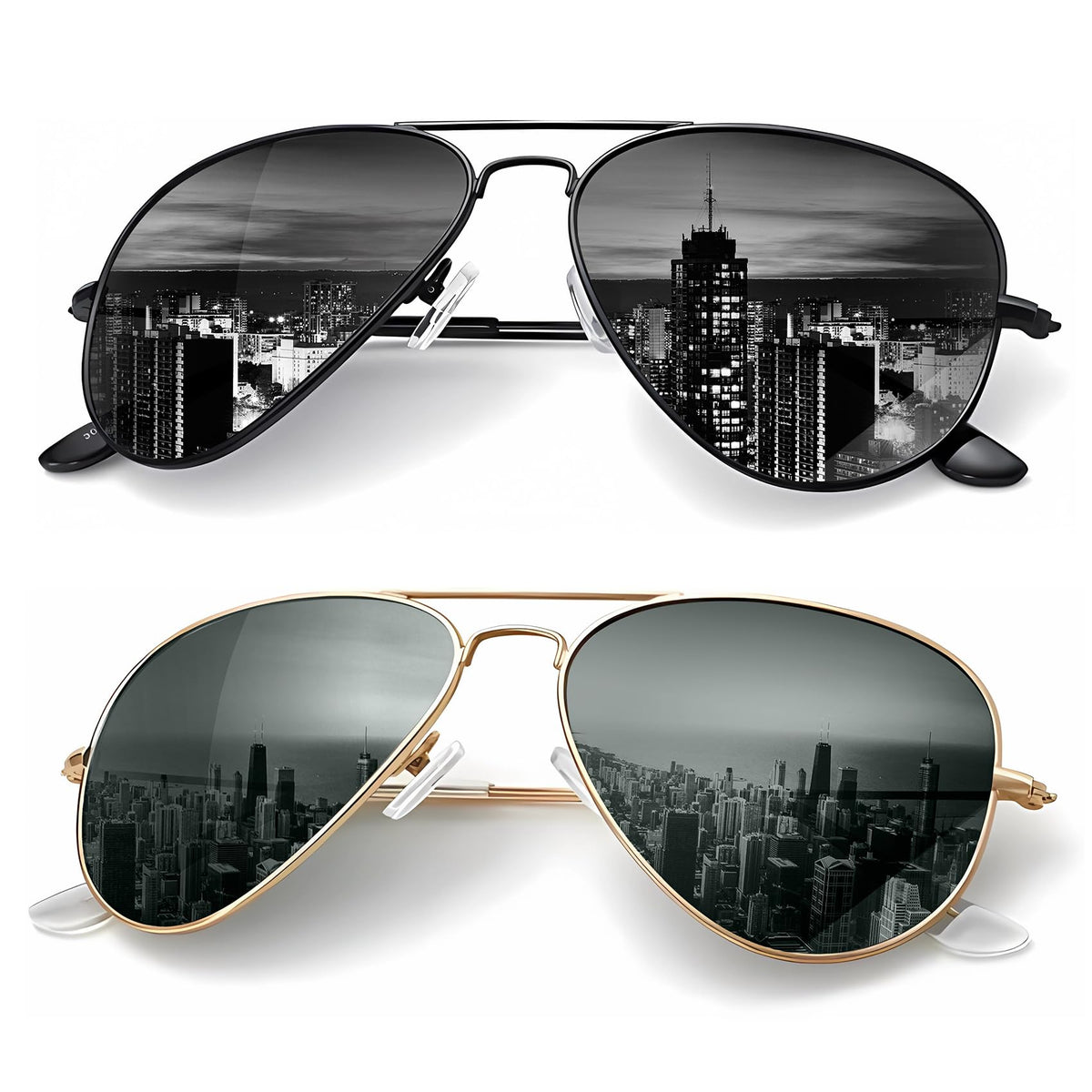 KALIYADI Classic Aviator Sunglasses for Men Women Driving Sun glasses Polarized Lens UV Blocking