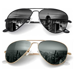 KALIYADI Classic Aviator Sunglasses for Men Women Driving Sun glasses Polarized Lens UV Blocking