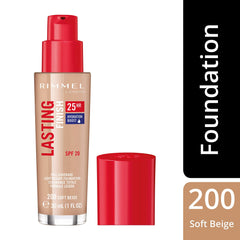 Rimmel London, Lasting Finish 25 Hour Foundation With Spf 20, 200 Soft Beige, 30 ml