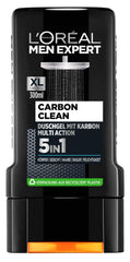 L’Oréal Paris men expert Carbon Clean Shower Gel Cleanses Sensitive Skin (Face, Body and Hair) Moisturises Masculine Spicy Fragrance (1 x 300 ml)