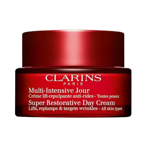 Clarins Super Restorative Day Cream Anti Aging Moisturizer For Mature Skin Weakened By Hormonal Changes Replenishes, Illuminates & Densifies Skin Lifts & Smoothes Targets Age Spots & Wrinkles