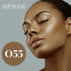 AEROBLEND Airbrush Foundation Makeup (O55) - Professional, Water-Based (1 oz)