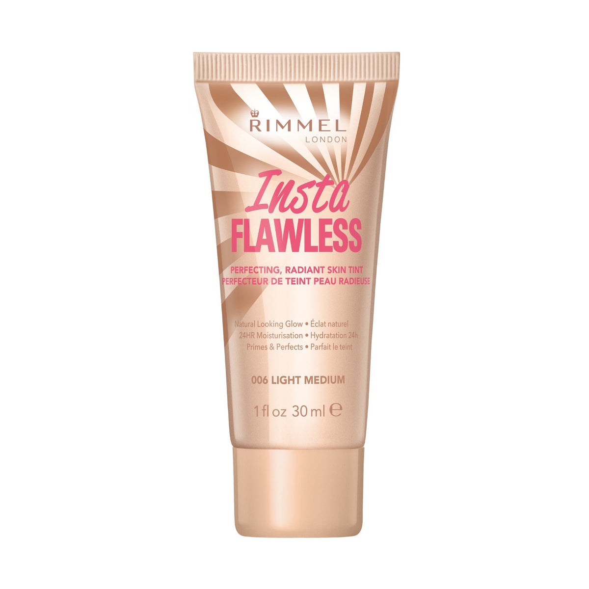 Rimmel London Insta Flawless Primer, Ultra-Lightweight Formula with Long-Lasting Moisturizing Effect, 006 Medium Light, 30g