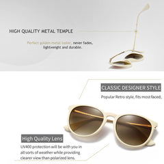 SUNGAIT Vintage Round Sunglasses for Women Men Classic Retro Designer Style