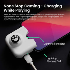 IFYOO Yao L1 PRO Mobile Game Controller Joystick for iPhone (iOS 13.4 or Later, For iOS Mobile Games), Gaming Gamepad Compatible with PUBGG Mobile, Call of Duty Mobile(CODM), Wild Rift, Genshin Impact