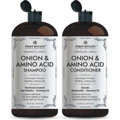 First Botany Onion & Amino Acid Shampoo and Conditioner Set – Hair Growth & Strengthening Formula with Biotin, Keratin & Argan Oil – Sulfate-Free - 16 fl oz x 2