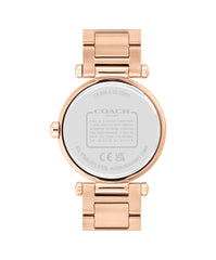 COACH WOMEN'S CARNATION GOLD DIAL IONIC PLATED ROSE GOLD STEEL BRACELET WATCH - 14504254