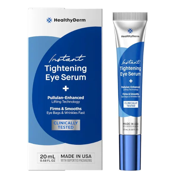 HealthyDerm Instant Under Eye Lift Serum - Reduces Eye Bags, Wrinkles, Puffy Eyes, Dark Circles & Crow’s Feet in Minutes - Advanced Firming Polysaccharide Formula for Mature Skin - 20 mL