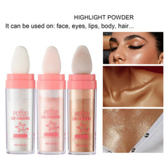 NLLNT Three-dimensional Fairy Highlight Patting Powder Stick Polvo De Hadas Highlighter Natural Shimmer Glitter Bronzer And Highlighter