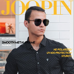 Joopin Sunglasses for Men Women, Polarized Classic Sun Glasses Metal Frame Nylon Lenses UV400 Protection