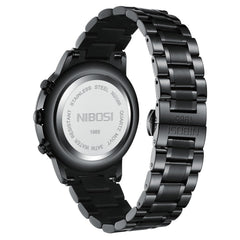 NIBOSI Men's Watches Analog Minimalist Black/Blue Dial Watches for Men Business Chronograph Military Casual Wrist Watches Stainless Steel Strap Date
