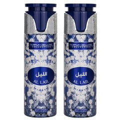 MY PERFUMES AL LAIL from Parfum Deluxe Deodorant Perfume Spray for Unisex, Alcohol Free, 200ml, Pack Of 2