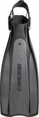 Cressi Pro Light Premium Scuba Diving Heel Fins - Black/Silver