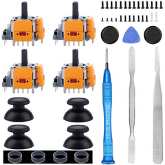 TERRIFI 4 Pack Hall-Effect Joysticks Replacement for DualSense PS5 Controller, 3D Analog Sensor Wheel Thumb Sticks Joystick Rocker Module Replacement for PlayStation 5 Controller
