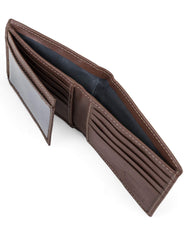 Timberland Men's Wellington RFID Leather Bifold Wallet Trifold Wallet - Cognac