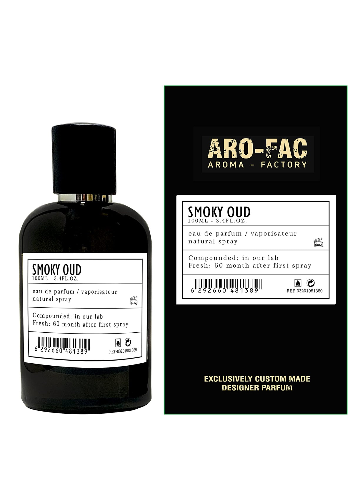 AMD Aro-Fac Smoky Oud EDP 100ml - Eau de ParfumTobacco Infused Fragrances for Men