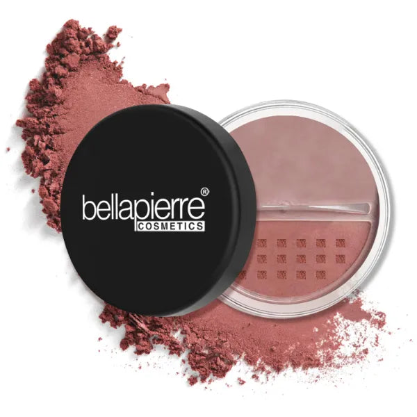 Bellapierre Mineral Blush – Loose Powder Blush, Lightweight Cheek Color, Warm Dewy Finish, Talc-Free, Hypoallergenic & Non-Toxic, Suede – 0.3 oz