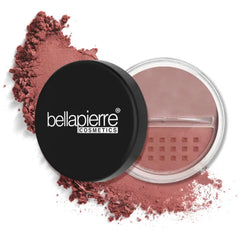 Bellapierre Mineral Blush – Loose Powder Blush, Lightweight Cheek Color, Warm Dewy Finish, Talc-Free, Hypoallergenic & Non-Toxic, Suede – 0.3 oz