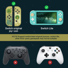 X spring Switch Thumb Grip Caps, 4 Pcs Silicone Joystick Grips Button Covers, Sweat Resistant Thumb Grip Caps, Joystick Cap for Nintendo Switch, Switch Oled, Switch Lite Limited Edition (Yellow+Green)