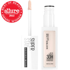 Maybelline Super Stay Liquid Concealer Makeup, Full Coverage Concealer, Up to 30 Hour Wear, Transfer Resistant, Natural Matte Finish, Oil-free, Available in 16 Shades, 01, 0.33 fl oz
