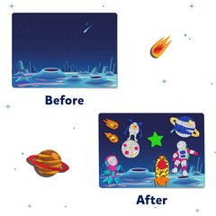 Skillmatics Foil Fun - Space, No Mess Art for Kids, Craft Kits & Supplies, DIY Creative Activity, Travel Toys, Gifts for Boys & Girls Ages 4, 5, 6, 7, 8, 9