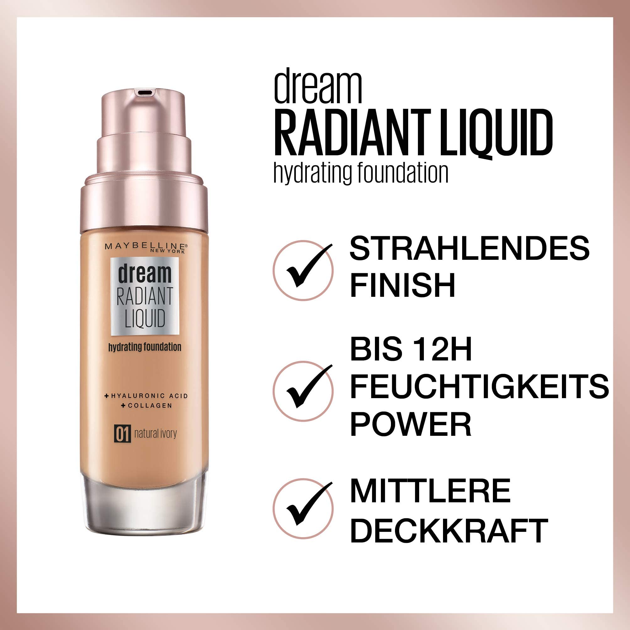 Maybelline New York Dream Satin Liquid Foundation 041 Warm Beige