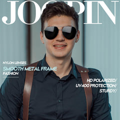 Joopin Sunglasses for Men Women, Polarized Classic Sun Glasses Metal Frame Nylon Lenses UV400 Protection