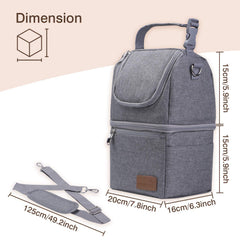 Momcozy Insulated Baby Bottle Bag, Multi-Function Breastmilk Cooler Bag, Fit as Wine Carrier or for Milk Bottles Like Dr. Brown, Comotomo, Philips, Nuk, Lansinoh, etc.