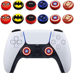 Jaeespon 12Pcs Analog Thumb Grip Stick Cover, Dualsense Wireless Controllers Game Remote Joystick Cap, Fantastic Non-Slip Silicone Handle Protection Cover for PS5/PS4/Xbox one/360/Nintendo Switch PRO