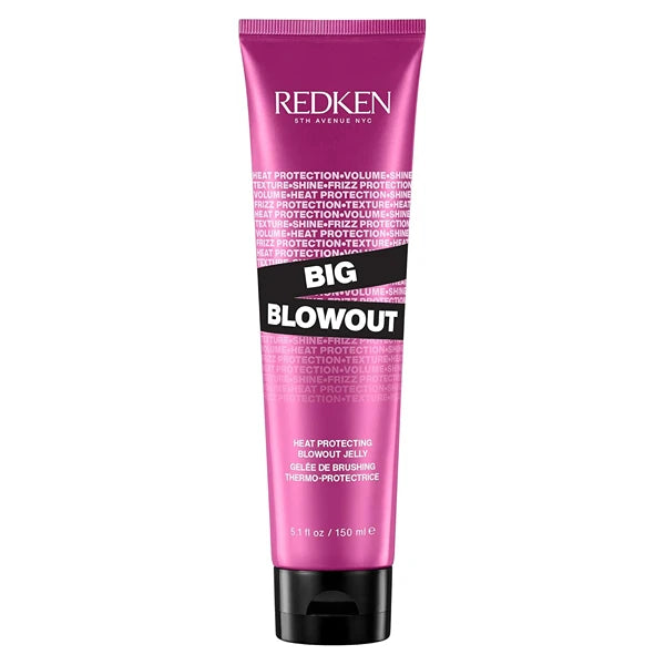 Redken Big Blowout Heat Protection Jelly For All Hair Types - Blowdry gel, Offers Shine and Texture with Frizz Control, Provides Volume for Fine Hair