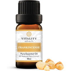 Vitality Extracts Frankincense Essential Oil - 10ml, Boswellia Serrata, Aromatherapy, Skin Care, Natural Calm, Rest & Relaxation, Yoga, Comfort