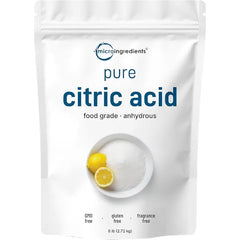 Citric Acid 6 Pounds, Food Grade, Fine Granular Powder | 100% Pure, Concentrated Anhydrous Form | Natural Preservative + Great for Cooking, Cleaning, & DIY Bath Bombs | Non-GMO