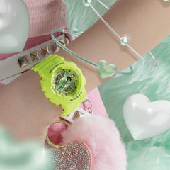G-Shock Casio Baby-G Fresh Colours Neon Green Resin Analog-Digital Watch BA-110YK-3A
