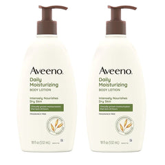 Aveeno Daily Moisturizing Body Lotion for Dry Skin with Prebiotic Oat, Fragrance & Paraben Free, Non-Greasy, Non-Comedogenic, for Sensitive Skin & 72-Hour Moisturizer