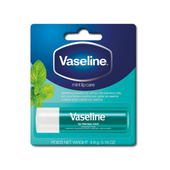 Vaseline Lip Therapy Mint, Lip Balm With Pure Jelly & Mint Extracts For Soft & Hydrated Lips| Nourishes & Protects Lips| Non-greasy Lip Moisturizer for Naturally Tinted Lips| 4.8 gm