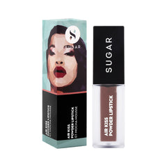 Sugar Cosmetics Air Kiss Powder Lipstick - 01 Mocha Mousse - 2g | Ultra Pigmented | Transfer Proof & Waterproof | Matte Finish