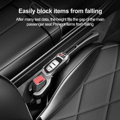 ROUNY Car Seat Gap Filler Organizer with Phone Holder, Car Side Seat Gap Organizer for Prevent Falling, Essential Car Accessories with Seat Belt Holes, Universal for Most Cars, Trucks and SUV(Black)- 2PCS