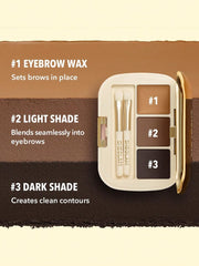 Shiglam Eyebrow Expert Palette - Dark Eyebrow Makeup 101 with Mini Brush