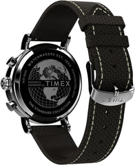 Timex Men Chronograph Watch with a Fabric Strap Standard Chrono - Brown