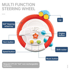 caterbee Baby play and kick car seat Toy with steering wheel (Steering Wheel)