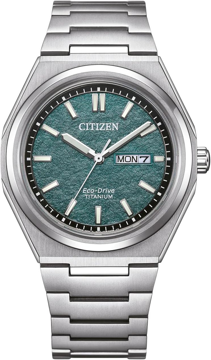 Citizen Men's Analogue Japanese Quartz Watch with Titanium Strap AW0130-85XE, Silver, bracelet