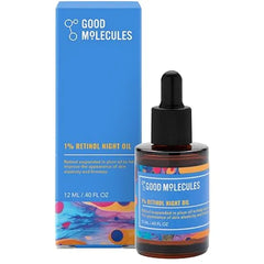 Good Molecules 1% Retinol Night Oil Retinol and Rosehip Face Oil Formula for Look of Fine Lines & Wrinkles, Anti-Aging, Skin Firming, and Moisturizing Skin Care for Face