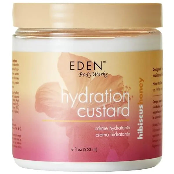 EDEN BodyWorks Hibiscus Honey Hydration Custard Define Light & Bouncy Curls Moisturize & Soften Hair 8 oz