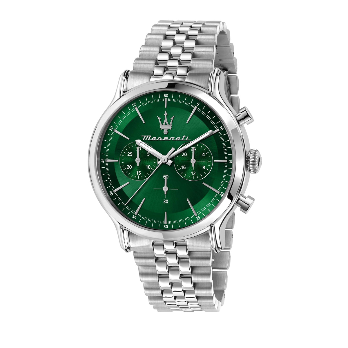 Maserati Men's Watch, Chronograph, Analog, Steel Strap, Waterproof, 42 mm Case, Vintage Collection - R8873618033 - Silver