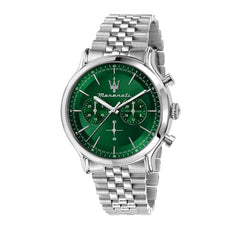 Maserati Men's Watch, Chronograph, Analog, Steel Strap, Waterproof, 42 mm Case, Vintage Collection - R8873618033 - Silver