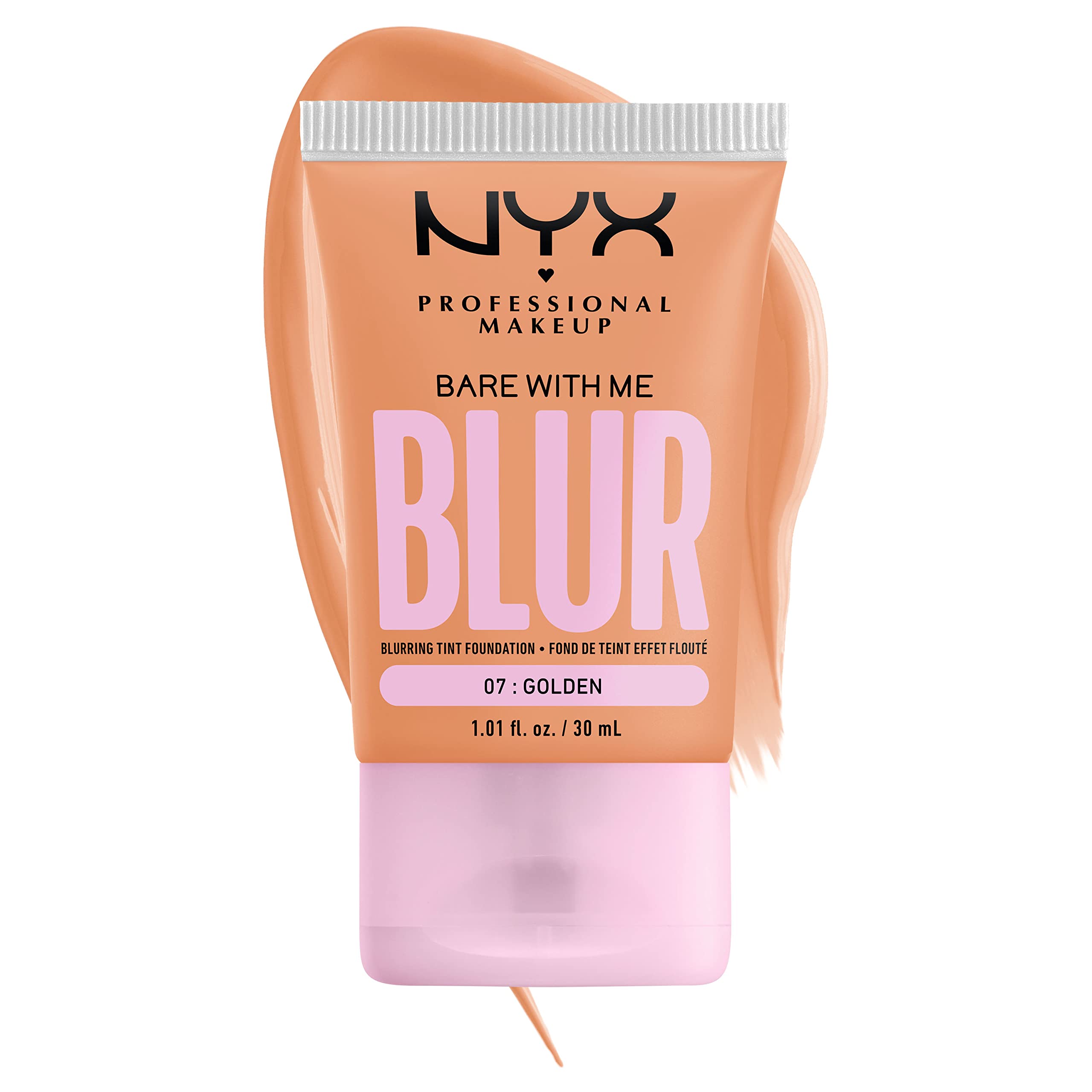 NYX Professional Makeup Bare With Me Blur Tint Matte Foundation - Golden (Vegan, Lightweight and Fade & Transfer-Resistant)