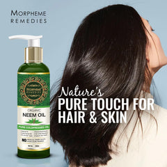Morpheme Remedies Pure Organic Neem Oil (Cold Pressed & Undiluted), 200ml