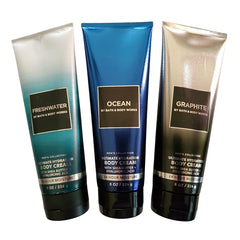 Bath & Body Works Men's Freshwater, Graphite, Ocean Ultimate Hydration Body Creams 8 Ounces Pack of 3