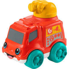 Fisher-Price Baby Toy  Dump Truck, Fire Truck and Tractor Push-Along Vehicle with Fine Motor Activities for Kids
