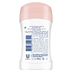 Dove Antiperspirant Deodorant Stick, for 48 hour protection, Powder Soft, alcohol free with ¼ moisturising cream, 40g